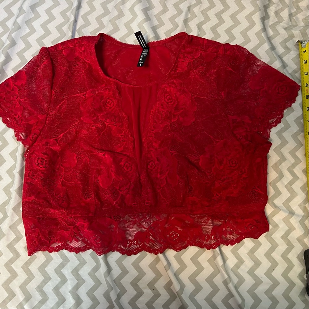 Red Lace bralette top